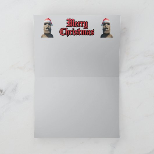Moai Christmas Kaart (Binnen)