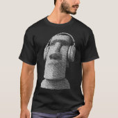 🎧 Moai met hoofdtelefoon T-shirt (Voorkant)