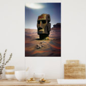 Moai of Mars Wombott Poster (Keuken)