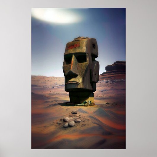 Moai of Mars Wombott Poster (Voorkant)