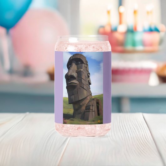 Moai op de Molehill Blikvorm Glas (Insitu (Baby Shower))