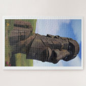 Moai op de Molehill Legpuzzel (Horizontaal)