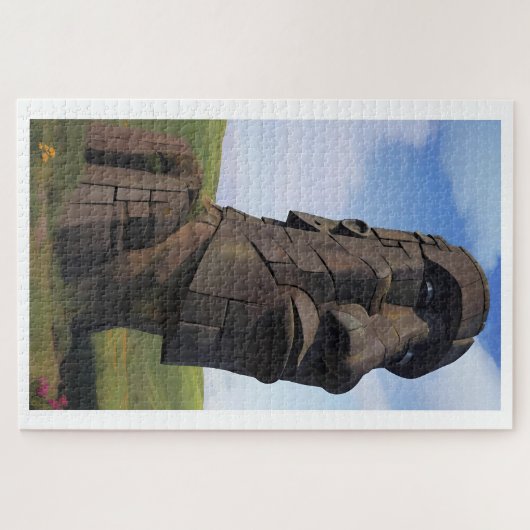 Moai op de Molehill Legpuzzel (Horizontaal)