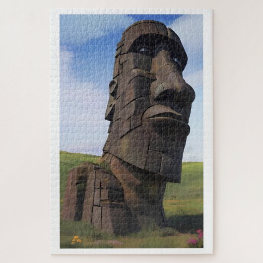 Moai op de Molehill Legpuzzel (Verticaal)