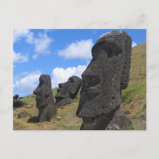 Moai op Paaseiland Briefkaart (Voorkant)