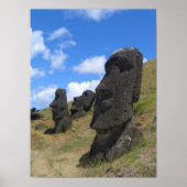 Moai op Paaseiland Poster (Voorkant)