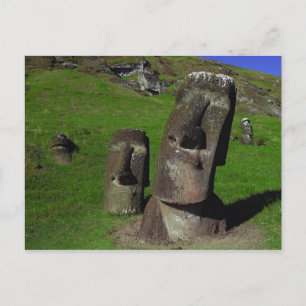 Moai op paaseiland (Rapa Nui) Briefkaart