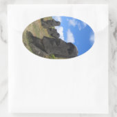 Moai op Rano Raraku, Paaseiland Ovale Sticker (Tas)