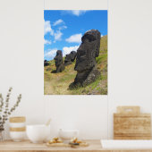 Moai op Rano Raraku Paaseiland Poster (Keuken)