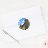 Moai op Rano Raraku Paaseiland Ronde Sticker (Envelop)