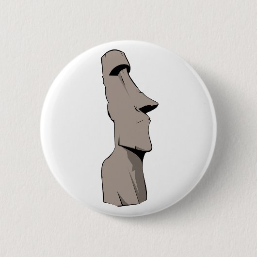 Moai (Paaseiland) Ronde Button 5,7 Cm (Voorkant)