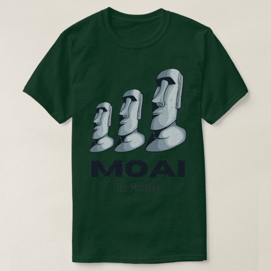 Moai Paaseilanden Rapa Nui standbeelden hoofden my T-shirt (Design voorkant)