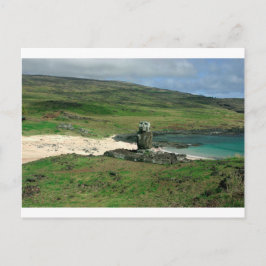 Moai standbeeld Anakena Beach Rapa Nui Paaseiland Briefkaart