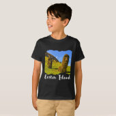 Moai-standbeeld Paaseiland  T-shirt (Voorkant volledig)