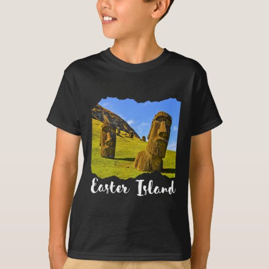 Moai-standbeeld Paaseiland  T-shirt (Voorkant)