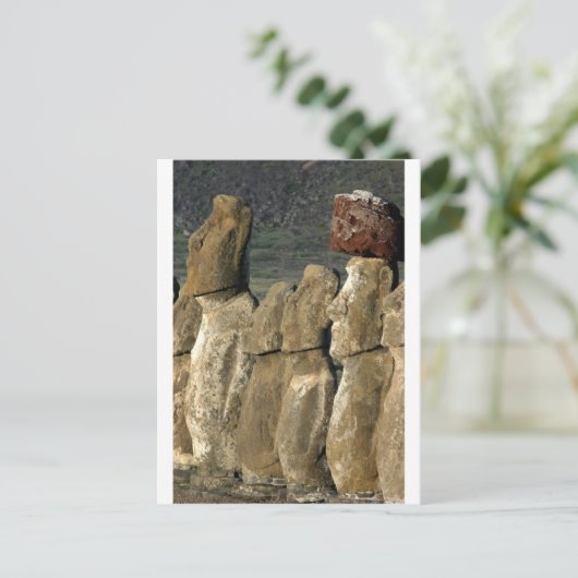Moai standbeelden op Rapa Nui (Paaseiland) Briefkaart (Staand voorkant)