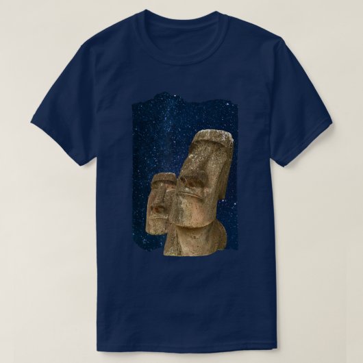 Moai Statue Easter Island At Night Easter Island T T-shirt (Design voorkant)