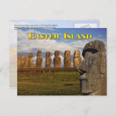 Moai van Ahu Tongariki, Paaseiland (Rapa Nui) Briefkaart (Voorkant / Achterkant)