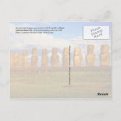 Moai van Ahu Tongariki, Paaseiland (Rapa Nui) Briefkaart (Achterkant)