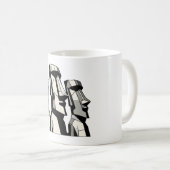 Moais poligonales koffiemok (Voorkant rechts)