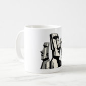 Moais poligonales koffiemok (Voorkant links)