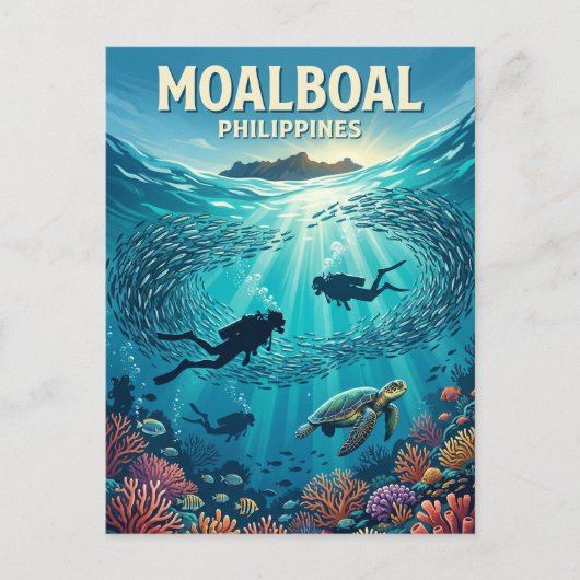 Moalboal Filipijnen Briefkaart (Voorkant)
