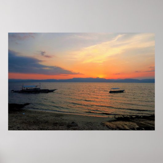 Moalboal Sunset Poster (Voorkant)