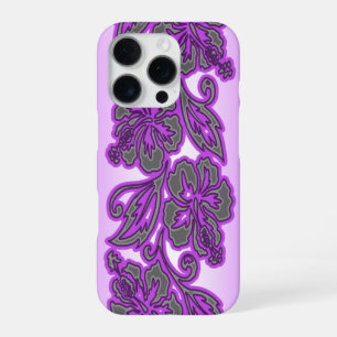 Moana Hibiscus Hawaiaanse Bloemenmix Lavendel iPhone 16 Pro Hoesje