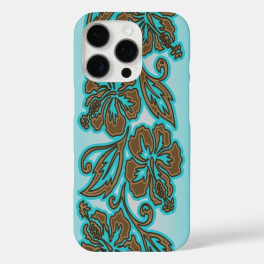 Moana Hibiscus Hawaiian Floral Blend Aqua Case-Mate iPhone Case (Achterkant)