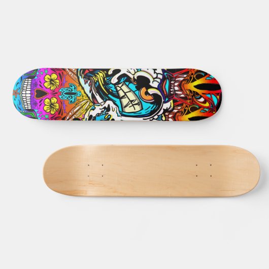 Moana Kai Surf Shop "Mashed" Skateboard (Horizontaal)