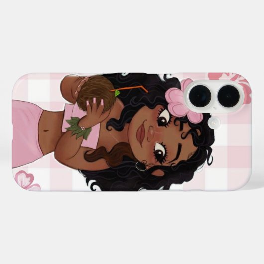 Moana Pink phone case (Achterkant (horizontaal))