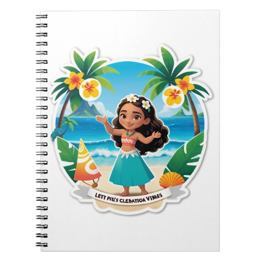 Moana's Eiland Verjaardagsvibes! Notitieboek (Voorkant)