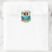 Moana's Eiland Verjaardagsvibes! Ronde Sticker (Tas)
