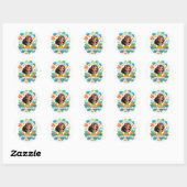 Moana's Eiland Verjaardagsvibes Ronde Sticker (Vel)