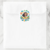 Moana's Eiland Verjaardagsvibes Ronde Sticker (Tas)