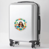 Moana's Eiland Verjaardagsvibes! Sticker (Koffer)