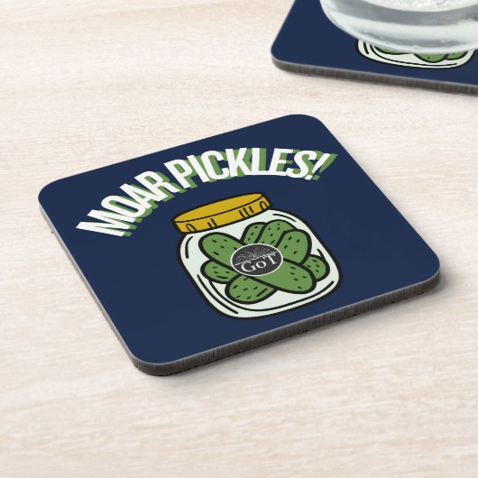 Moar Pickles! Beverage Coaster Bier Onderzetter (Linkerzijde)