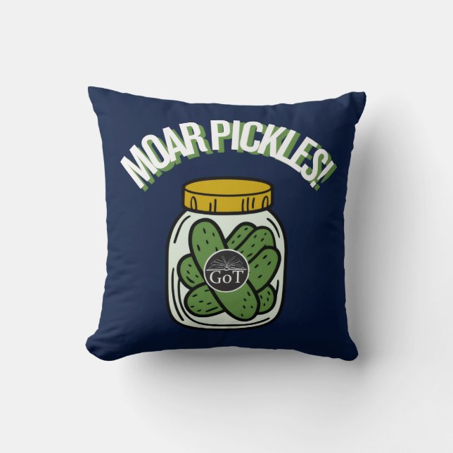 Moar Pickles! Throw Pillow Kussen (Voorkant)