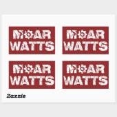 Moar Watts Rechthoekige Sticker (Vel)
