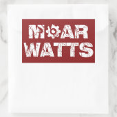 Moar Watts Rechthoekige Sticker (Tas)