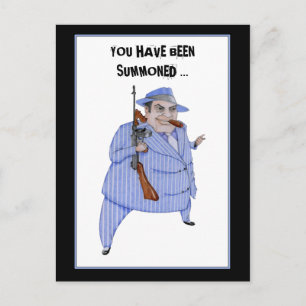 Mob Boss Murder Mystery Invitation Briefkaart