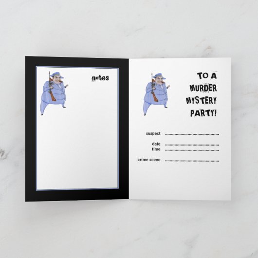 Mob Boss Murder Mystery Invitation Kaart (Binnen)