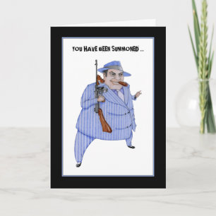 Mob Boss Murder Mystery Invitation Kaart