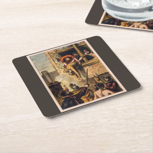 Mob Justice on Saint Bartholomew Day Massacre Kartonnen Onderzetters (Schuin)