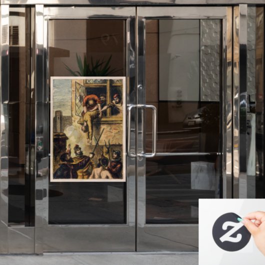 Mob Justice on Saint Bartholomew Day Massacre Raamsticker (Kantoordeur)