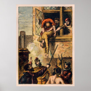Mob Justice op de Moordpartij van Sint-Bartholomeu Poster