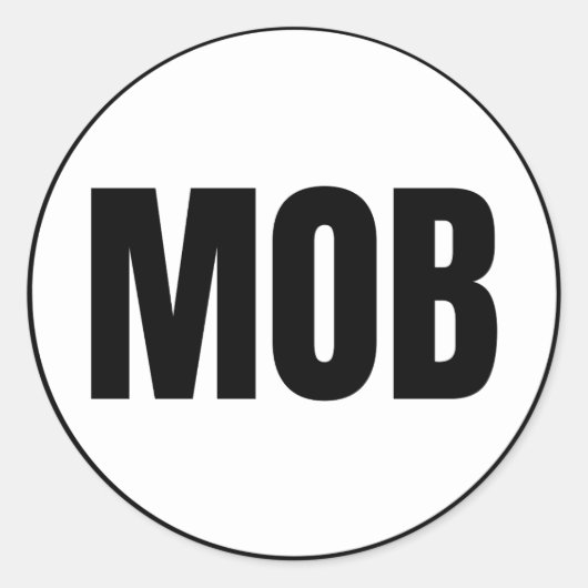 MOB - Mobile Classic Round Sticker (Voorkant)