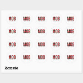Mob moeder van de bruid bruiloft douche bruiloft t ronde sticker (Vel)
