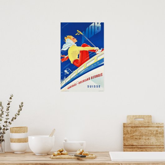 MOB Montreux Oberland Bernois  Zwitsers reizen Poster (Keuken)
