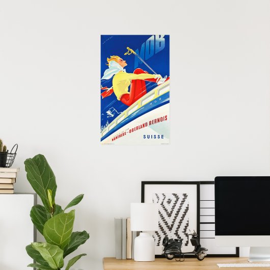 MOB Montreux Oberland Bernois  Zwitsers reizen Poster (Thuiskantoor)